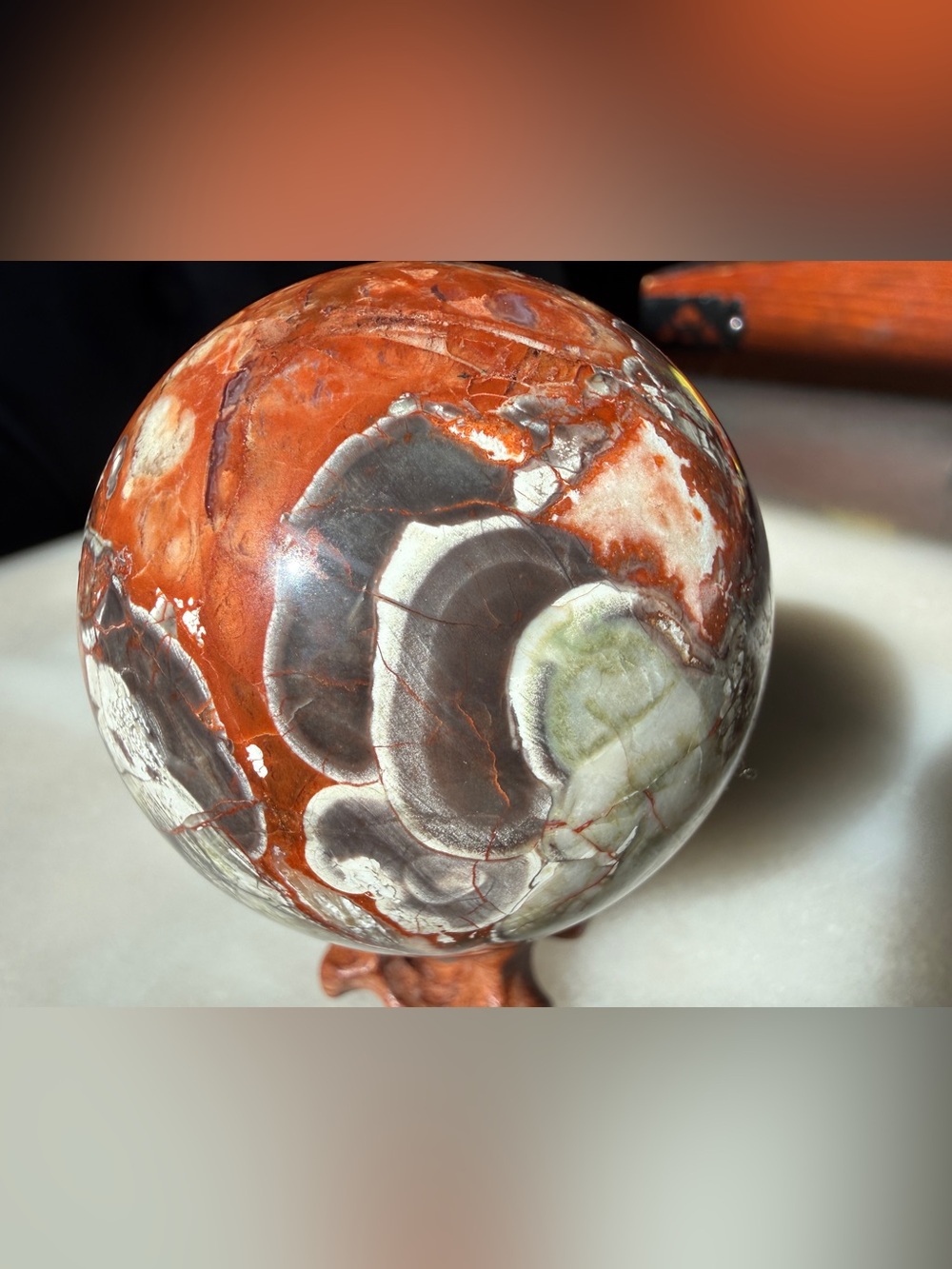 Money Agate Sphere Crystal Manifestation Stone for Wealth Prosperity Success - Picture 2 of 6